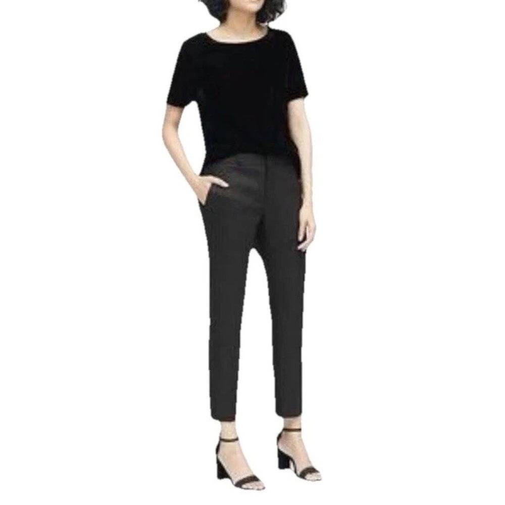 Banana Republic Straight Fit Avery Pant Black Gold Sparkle Size‎ 8 New